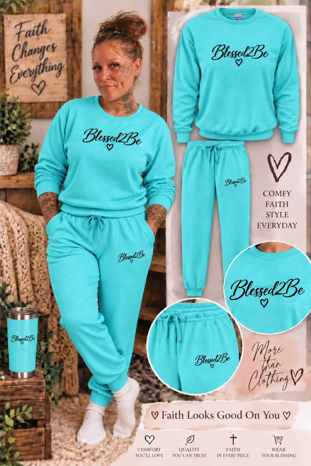 Blessed 2 Be Sweatsuit Sets