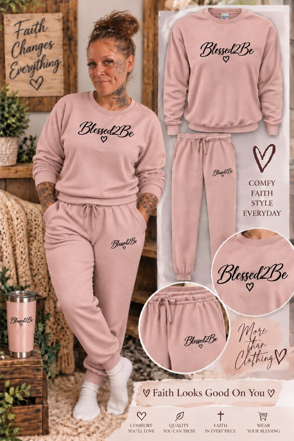 Blessed 2 Be Sweatsuit Sets